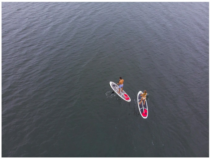 Paddle Boarding at Sea