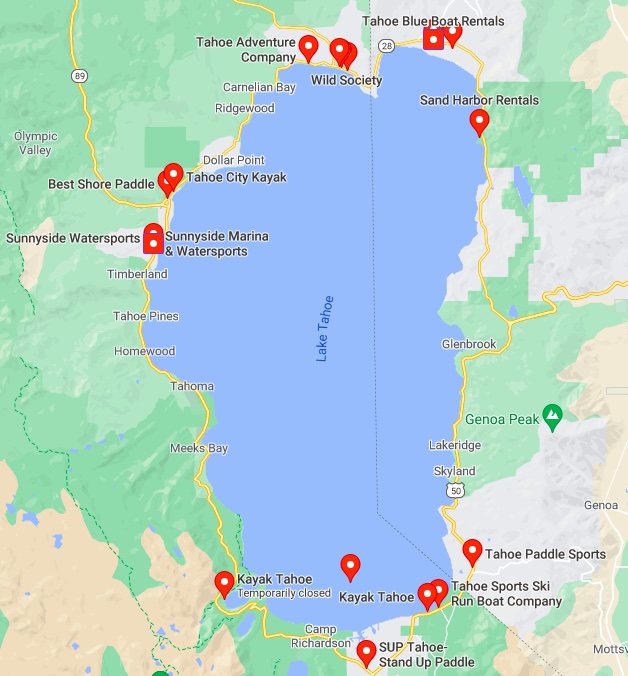 Lake Tahoe Paddle Board Rentals